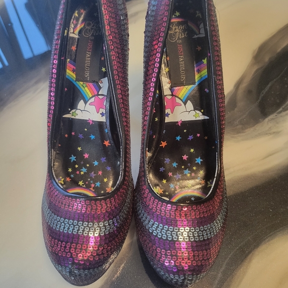 Sequin platform heels - Picture 4 of 5